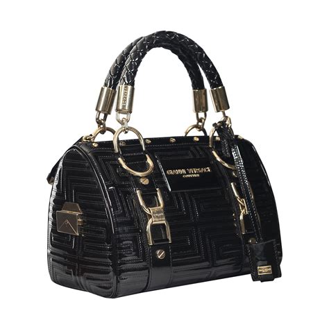 versace collection satchel|Versace purses black label.